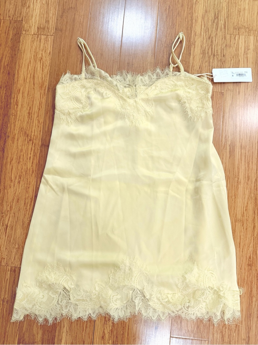 NWT Altar'd State Lace-Trim Satin dress